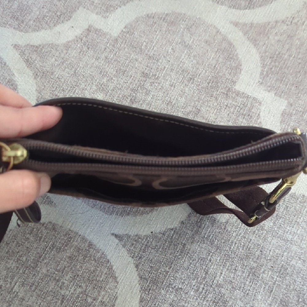Brown Canvas Crossbody Bag Coach - Picture 4 of 7